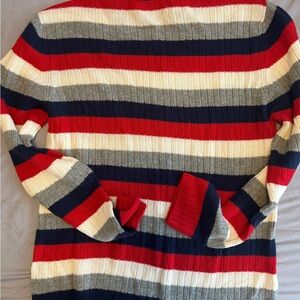 Gucci Red, Blue, and Gray Striped Sweater